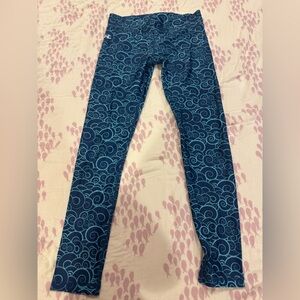 Blue Patterned Women's Leggings
